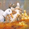 Cat with Ducklings paint by numbers