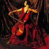 Cello Lady Player Art paint by numbers