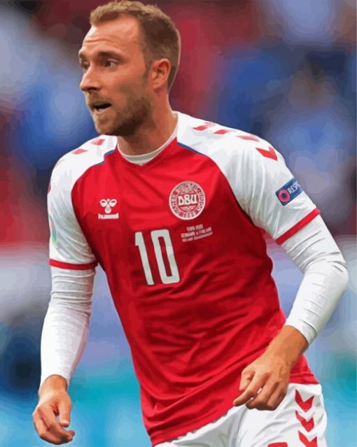 The Danish Christian Eriksen paint by numbers