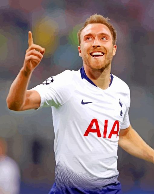 The Footballer Christian Eriksen paint by number