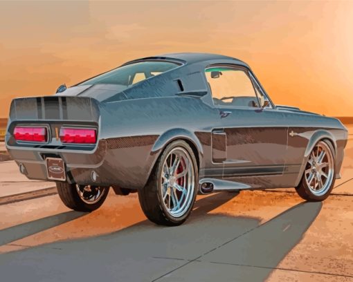 Classic Mustang Shelby paint by numbers