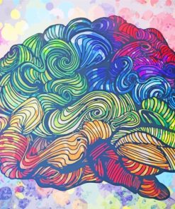 Colorful Brain paint by numbers