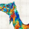 Colorful Animal Camel Head paint by numbers