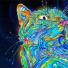 Colorful Cat Art paint by numbers