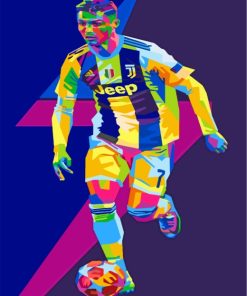 Colorful Cristiano Ronaldo paint by numbers