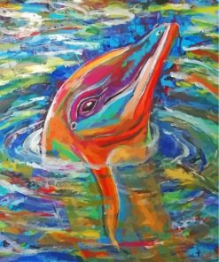 Colorful Dolphin Art paint by numbers