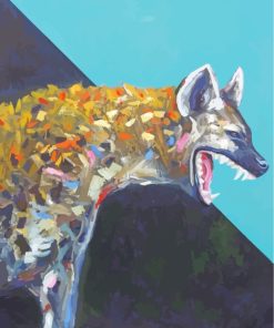 Colorful Hyena Art paint by numbers