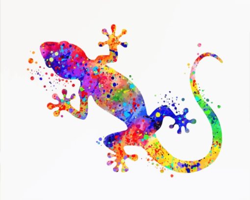 Colorful Lizard paint by numbers