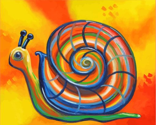 Colorful Snail Art paint by numbers