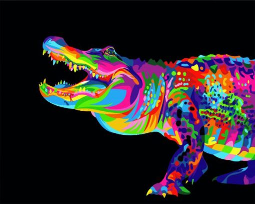 Colorful Crocodile paint by numbers