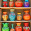 Colorful Pottery Vases paint by numbers