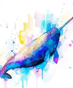 Colors Splash Narwhal paint by numbers