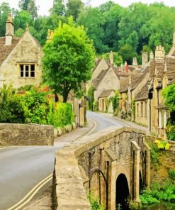 Aesthetic Cotswolds Rural Area paint by numbers