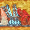 Cowboy Boots Art paint by numbers