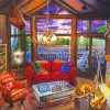 Beautiful Cozy Cabin paint by numbers