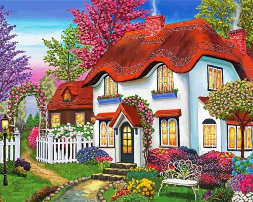 Aesthetic Cottage paint by numbers