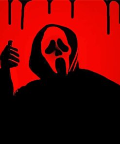 Scary Ghostface Character paint by numbers