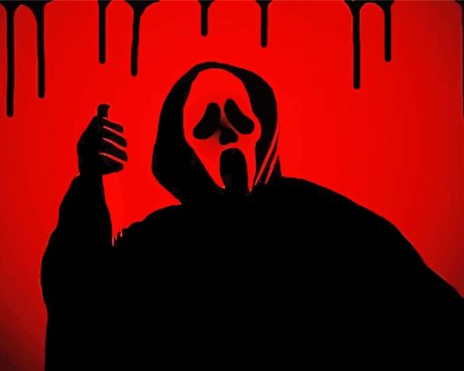 Scary Ghostface Character paint by numbers