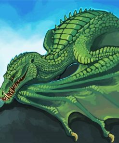 Dragon Crocodile paint by numbers