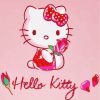 Pink Hello Kitty With Flower paint by numbers
