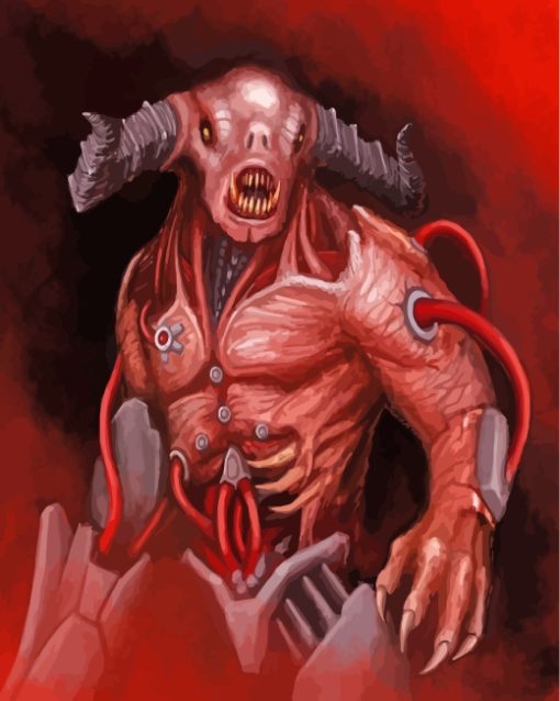 Cyberdemon Doom Game paint by numbers