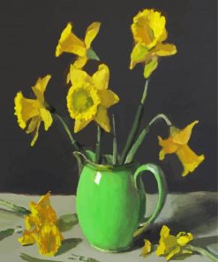 Daffodils In Pitcher paint by numbers