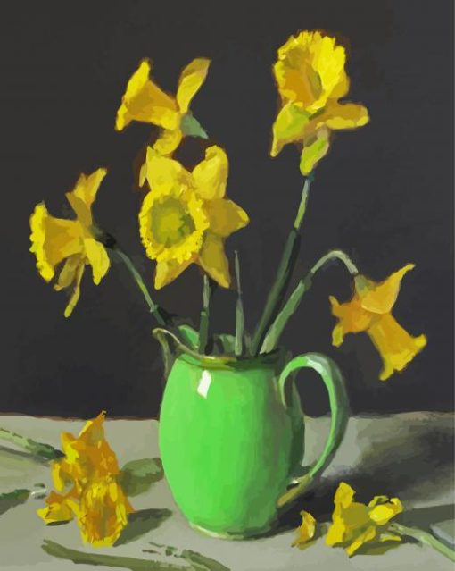 Daffodils In Pitcher paint by numbers