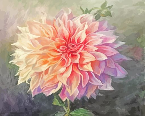 Art Flower Dahlia paint by numbers
