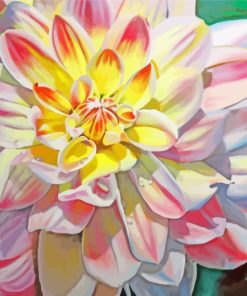 Dahlia Flower Art paint by numbers