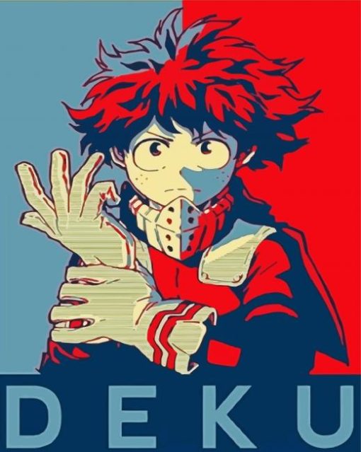Deku Character Poster paint by numbers