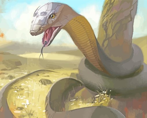 Desert Cobra Snake paint by numbers