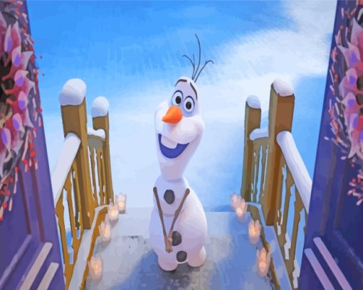 Olaf Frozen Disney paint by numbers