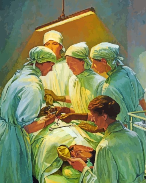 Doctors In The Operation Art paint by numbers