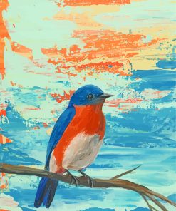 Eastern Bluebird paint by numbers
