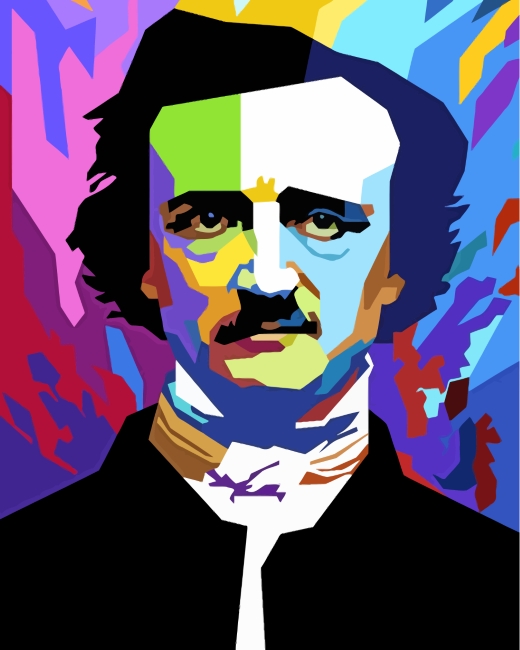Edgar Allan Poe Pop Art paint by numbers