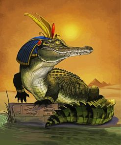 Egyptian Crocodile Reptile paint by numbers