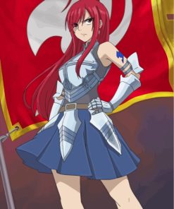 Erza Scarlet Manga paint by numbers