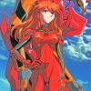 Evangelion Asuka Anime paint by numbers