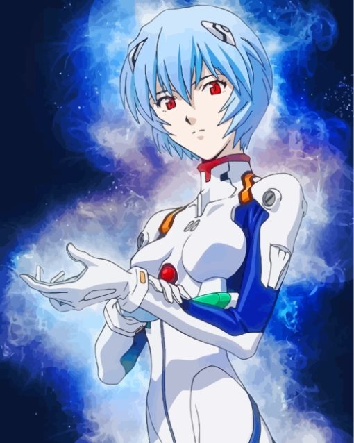 Evangelion Rei Ayanami paint by numbers