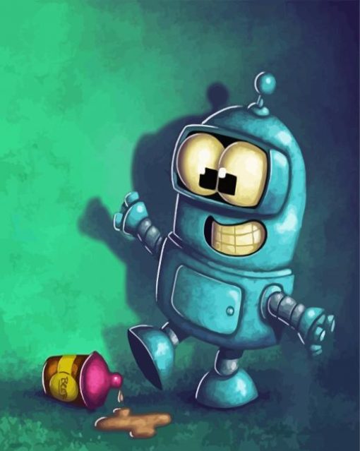 Baby Bender Robot paint by numbers