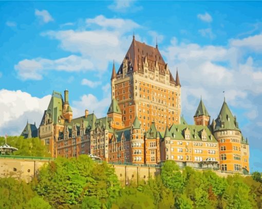 Canada Fairmont Le Chateau Frontenac paint by numbers