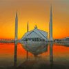 Aesthetic Faisal Masjid Pakistan paint by numbers
