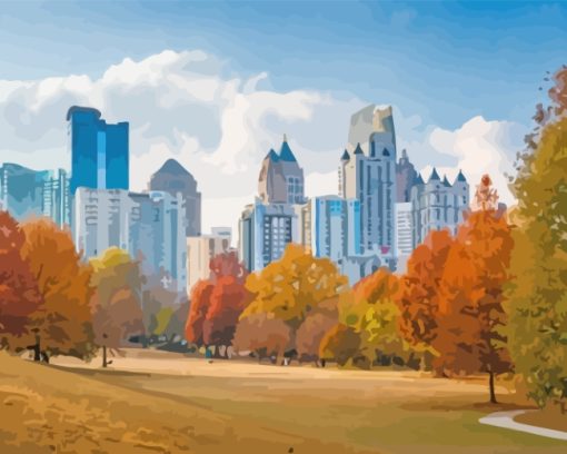Fall In Atlanta Georgia paint by numbers