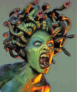 Fantasy Scary Medusa paint by numbers