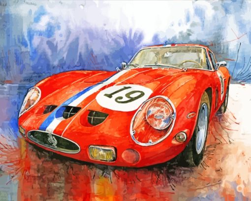 Ferrari Race Car paint by numbers
