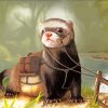 Ferret Animal Art paint by numbers