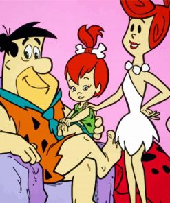 Flintstones Cartoons Characters paint by numbers