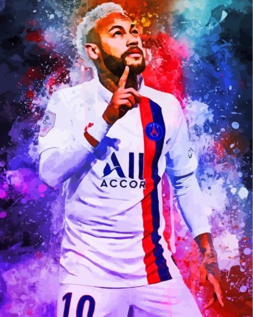 The Professional Footballer Neymar paint by numbers