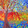 Four Season Tree Art paint by numbers