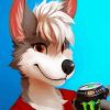 Furry Drinking Monster Drink paint by numbers